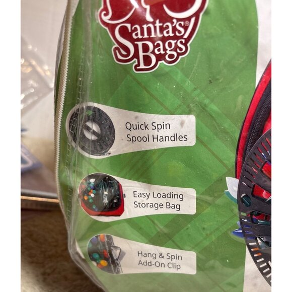Christmas Light & Cord Storage Bag Santas Bags Install N Store Quick Spin Spool - Picture 2 of 6